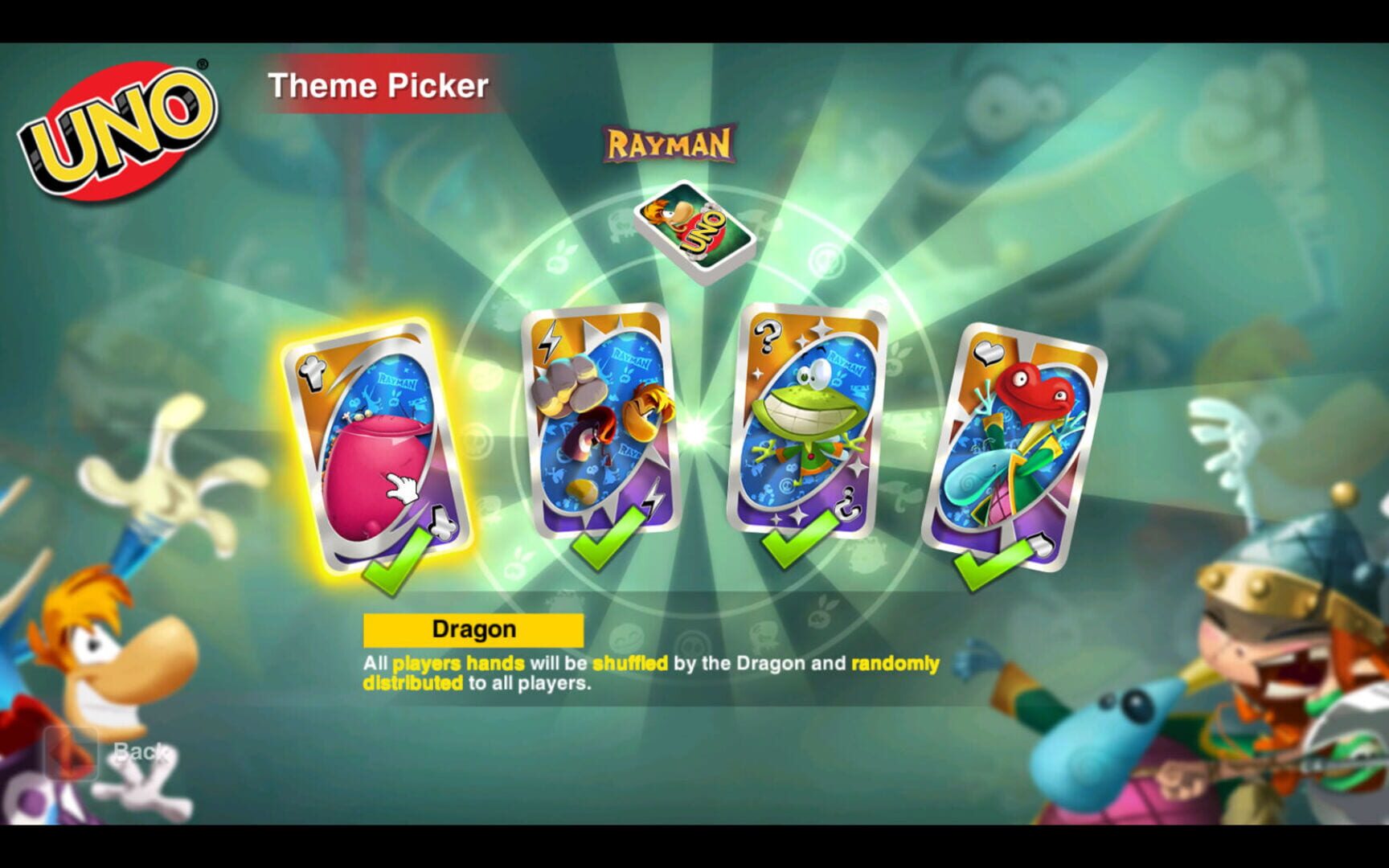 Captura de pantalla - Uno: Rayman Theme DLC