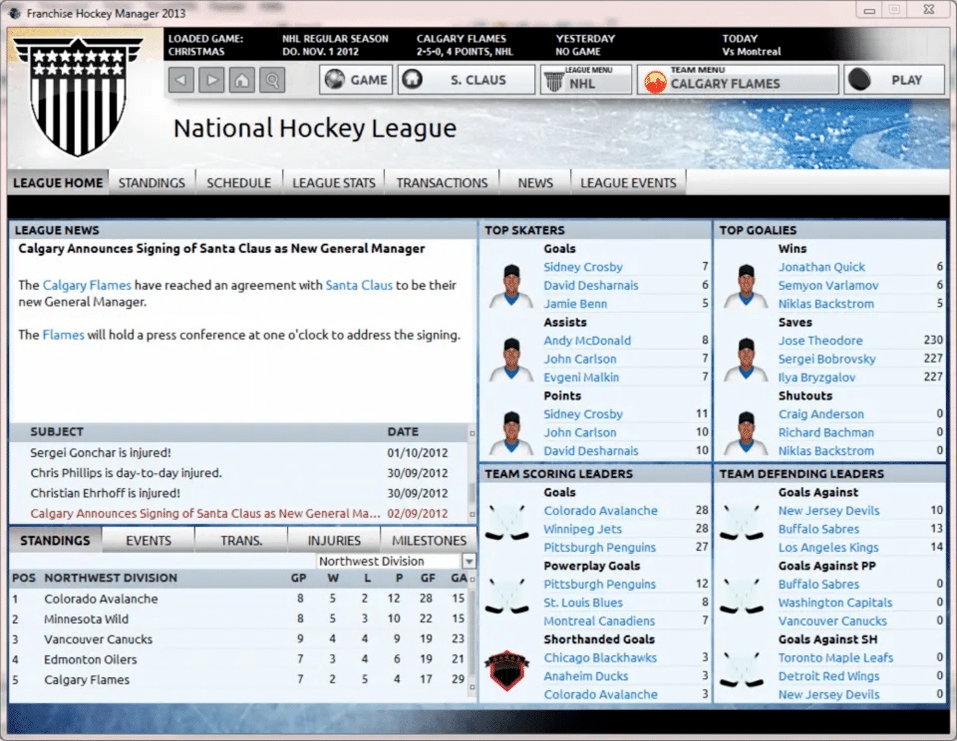 Franchise Hockey Manager 2013 screenshot