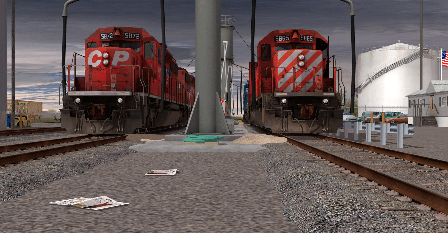 Trainz Railroad Simulator 2019: CP SD40-2 #5865-5879 Dual Flags screenshot