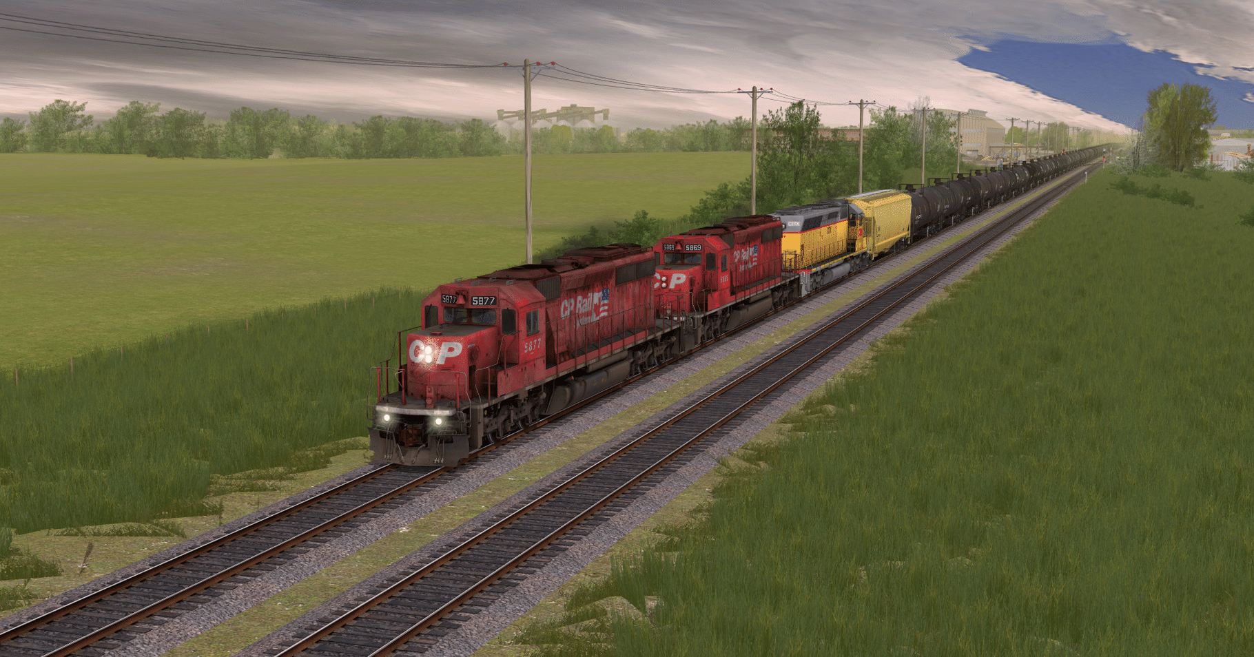 Trainz Railroad Simulator 2019: CP SD40-2 #5865-5879 Dual Flags screenshot