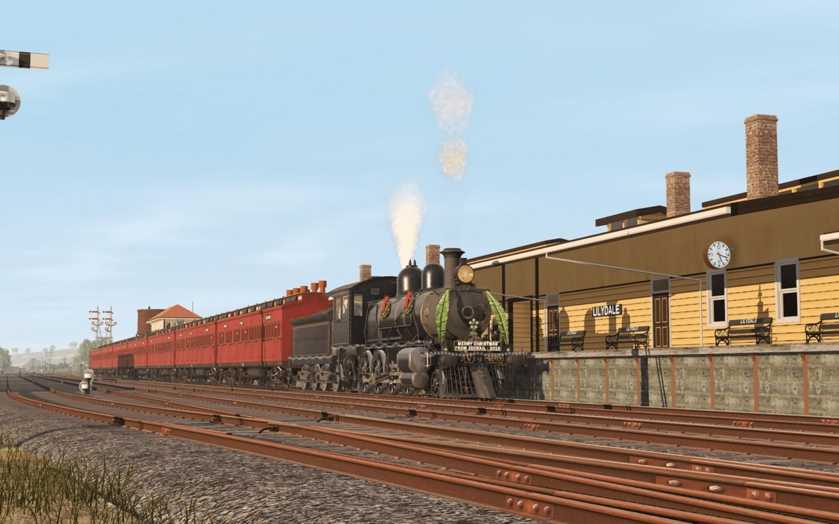 Trainz Railroad Simulator 2019: ZecRail V499 Blue & Gold and Christmas 2019 screenshot