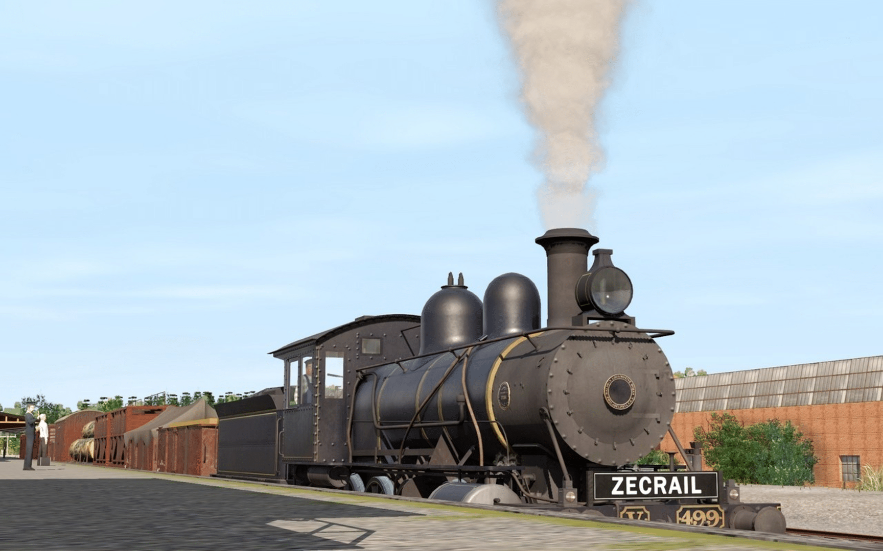 Trainz Railroad Simulator 2019: ZecRail V499 Blue & Gold and Christmas 2019 screenshot