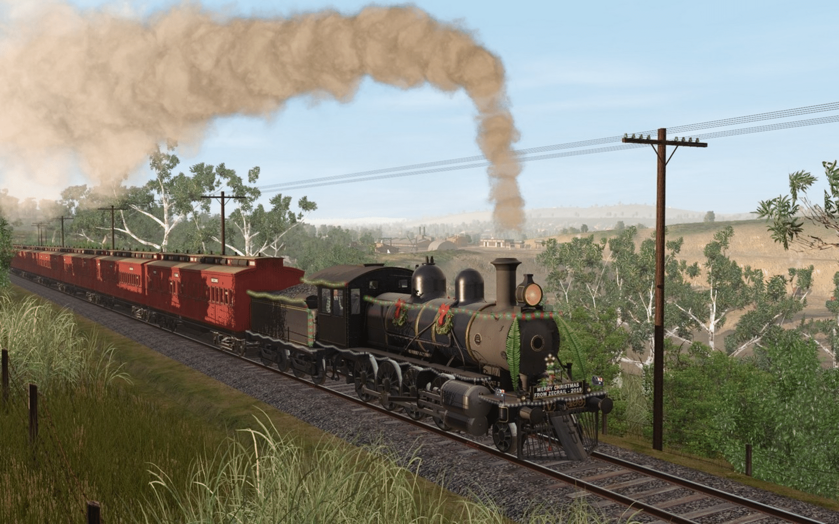 Trainz Railroad Simulator 2019: ZecRail V499 Blue & Gold and Christmas 2019 screenshot