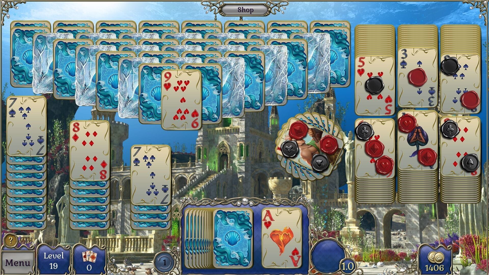 Jewel Match Atlantis Solitaire 2: Collector's Edition - Screenshot