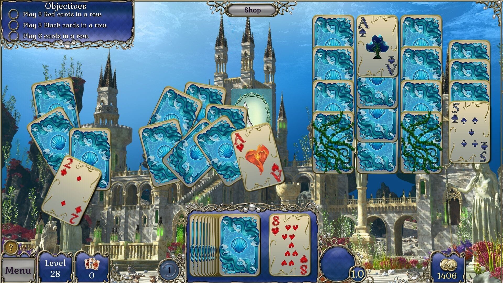 Jewel Match Atlantis Solitaire 2: Collector's Edition - Screenshot