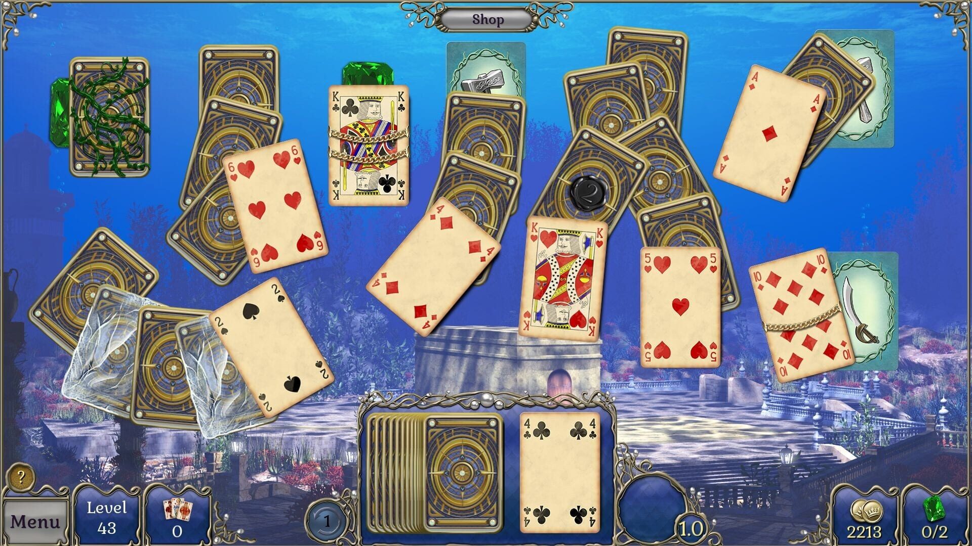 Jewel Match Atlantis Solitaire 2: Collector's Edition - Screenshot