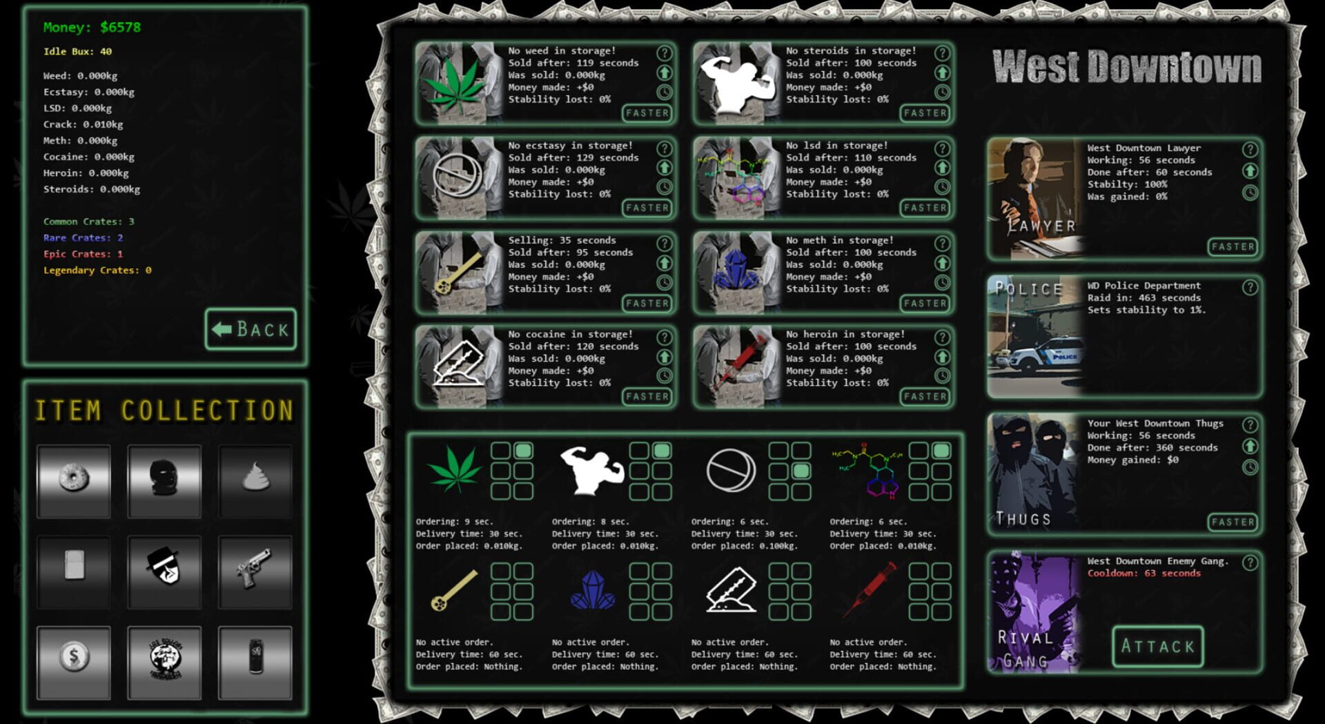 Drugs and Crime Idle - Screenshot