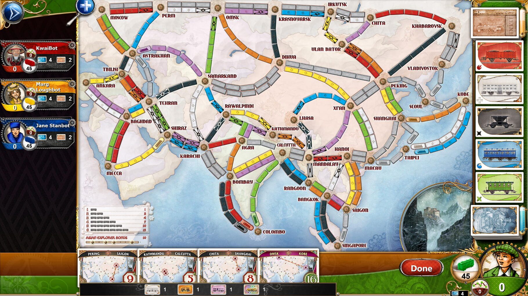 Captura de pantalla - Ticket to Ride: Legendary Asia