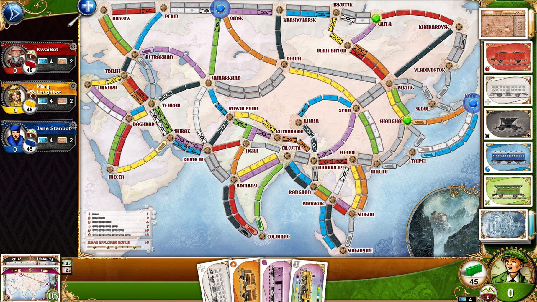 Captura de pantalla - Ticket to Ride: Legendary Asia