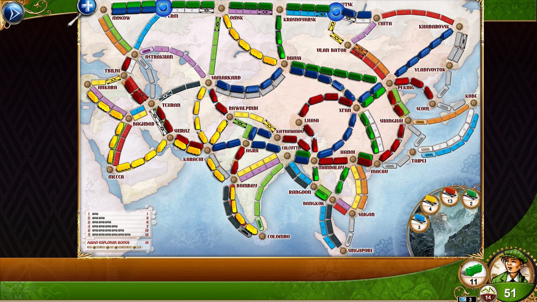 Captura de pantalla - Ticket to Ride: Legendary Asia