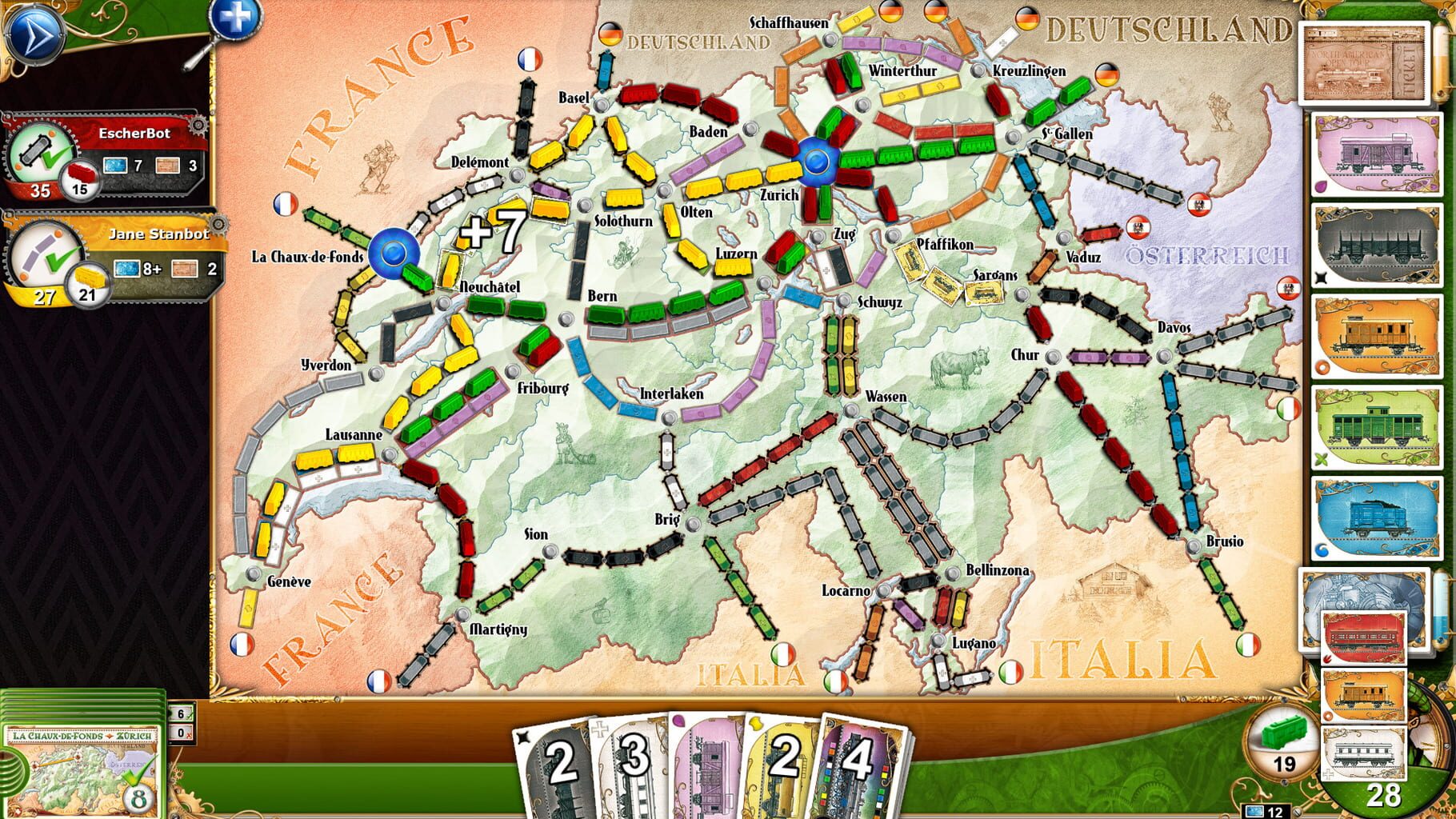 Captura de pantalla - Ticket to Ride: Switzerland