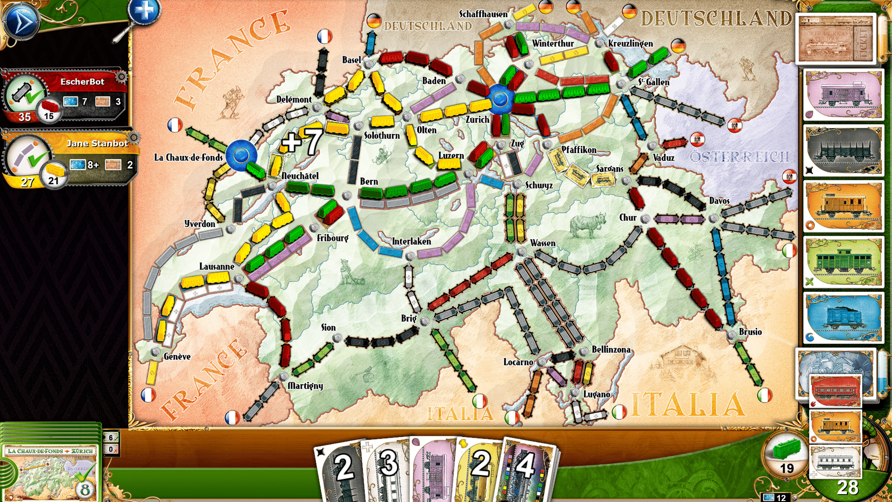 Ticket to Ride: Switzerland screenshot