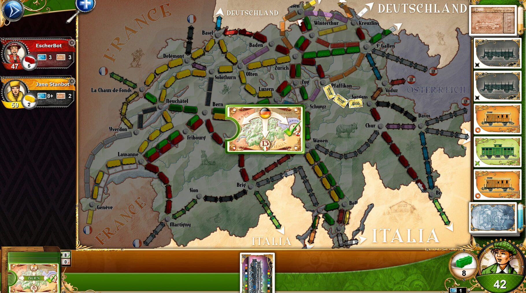 Captura de pantalla - Ticket to Ride: Switzerland