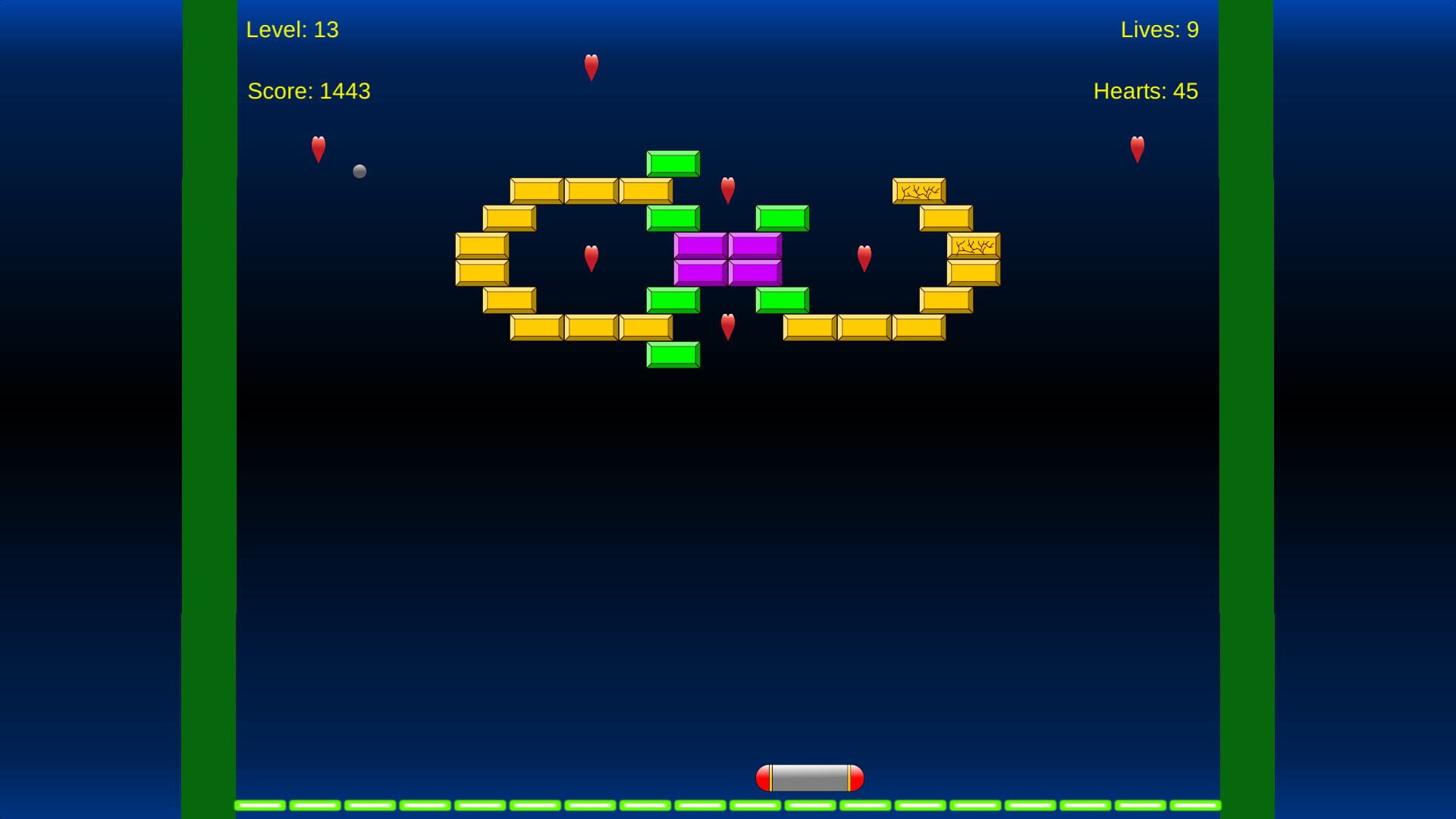 Brick Breaker Heart Collector - Screenshot