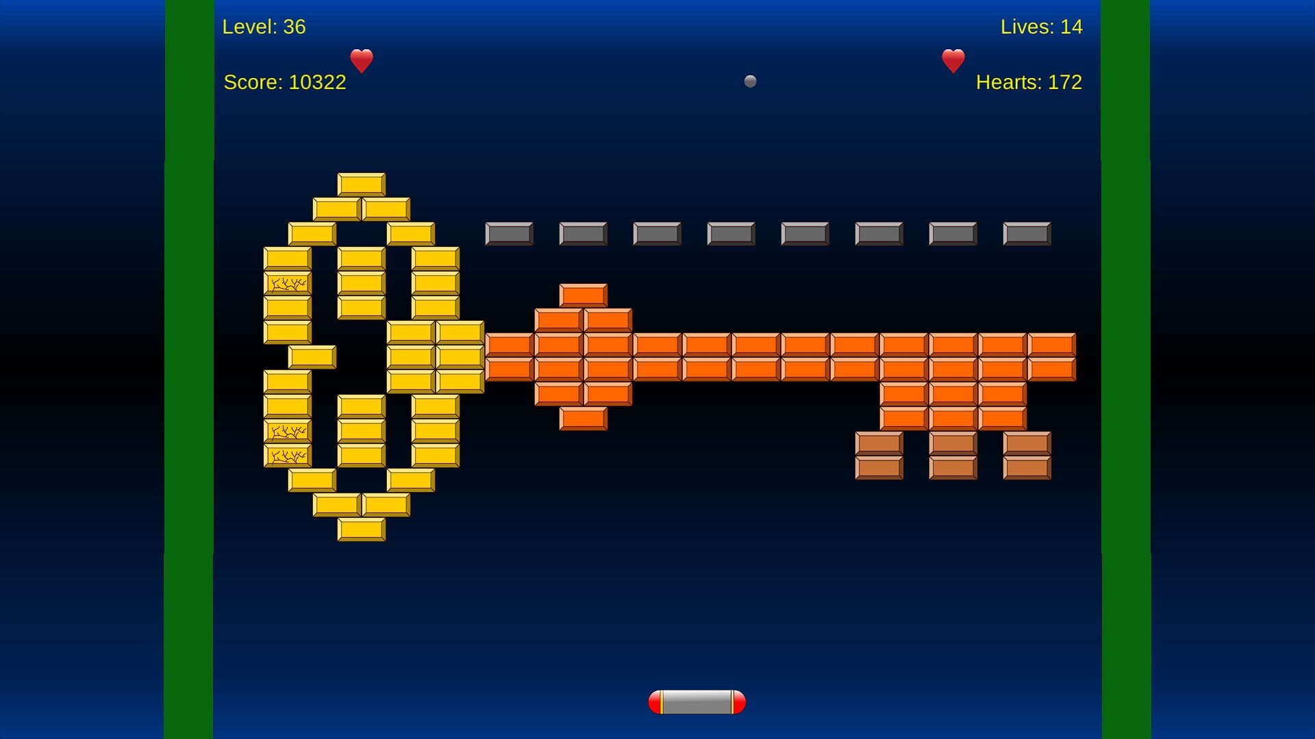 Brick Breaker Heart Collector - Screenshot