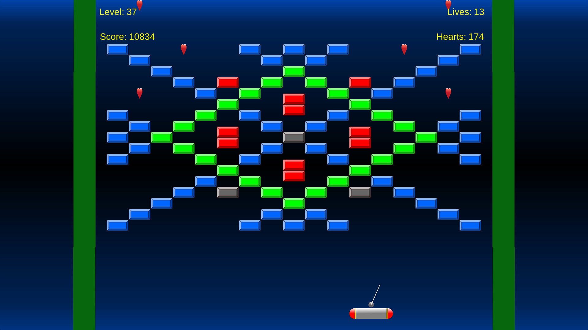 Brick Breaker Heart Collector - Screenshot