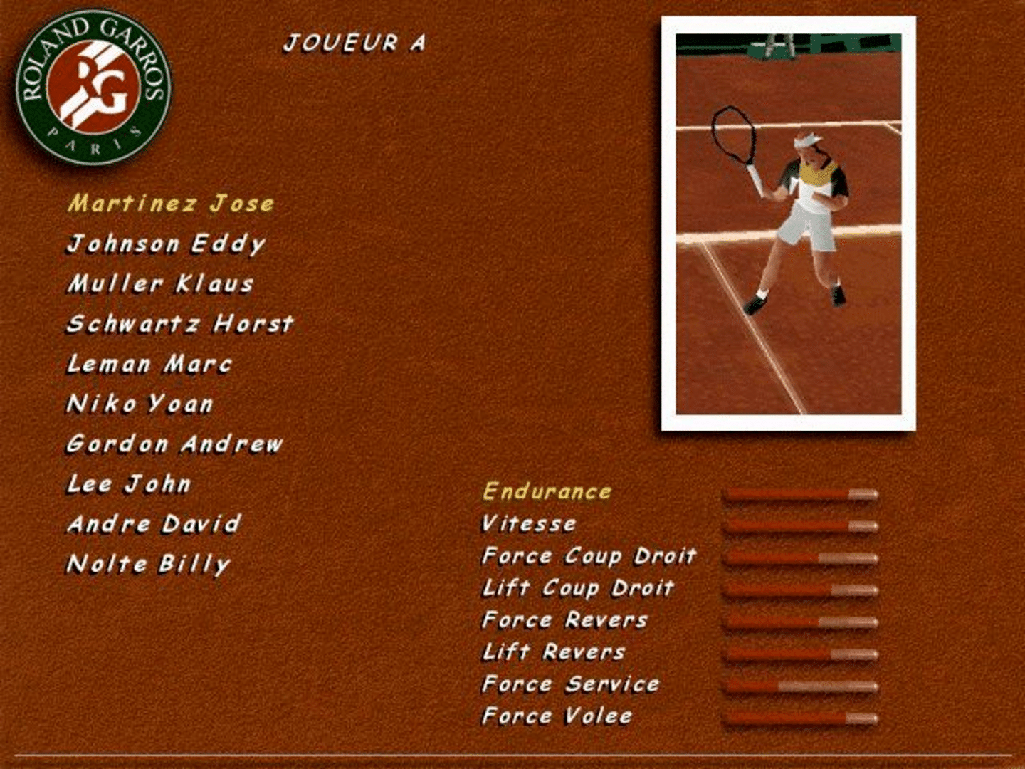 Roland Garros 1997 screenshot