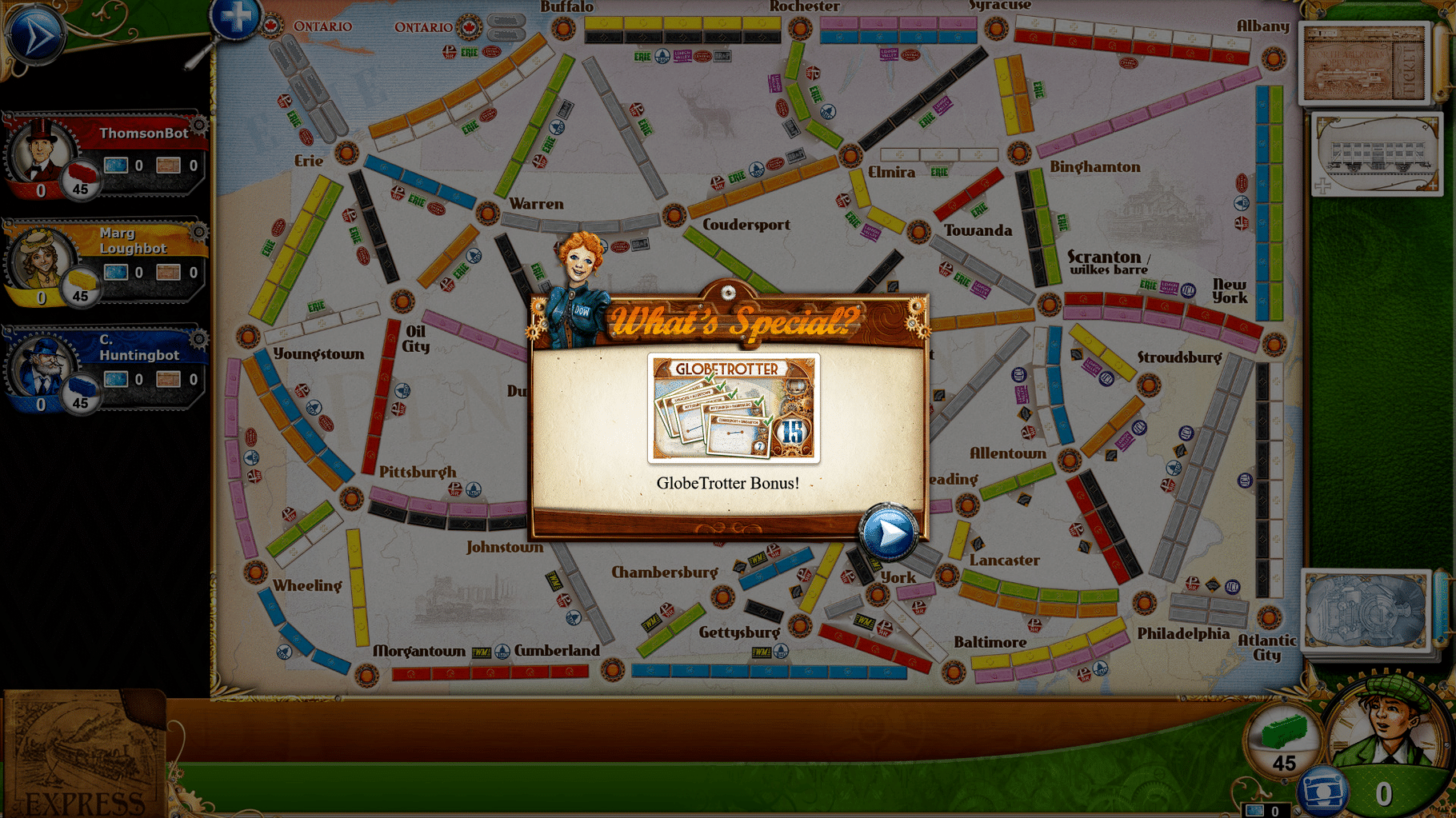 Ticket to Ride: Pennsylvania screenshot