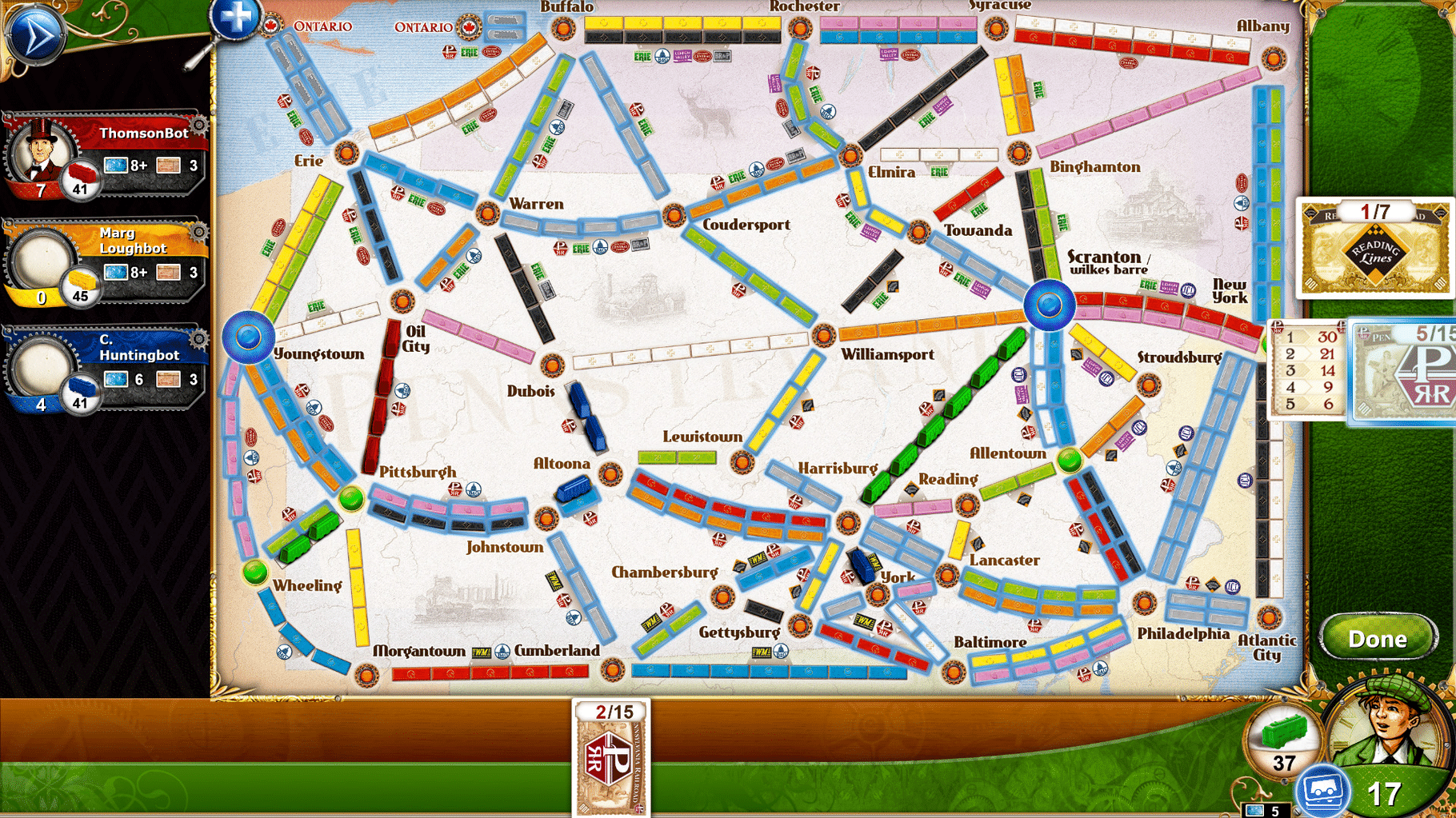 Ticket to Ride: Pennsylvania screenshot