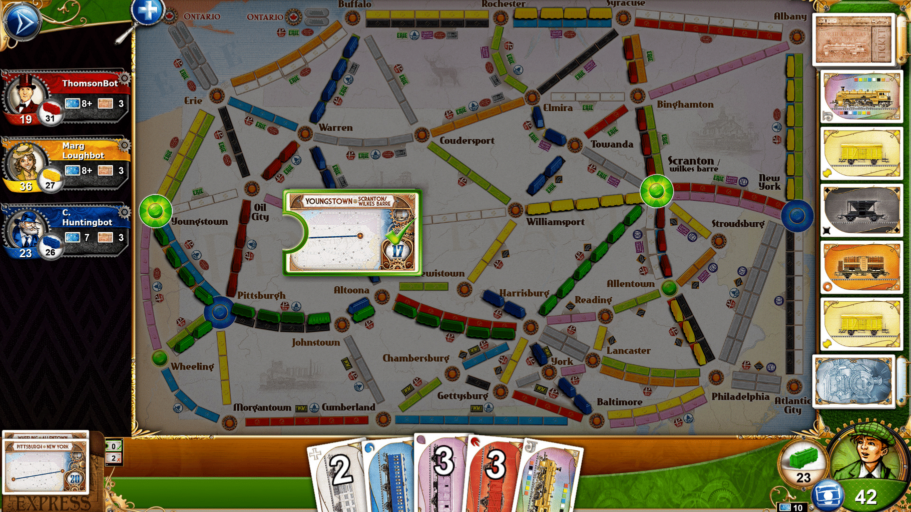 Ticket to Ride: Pennsylvania screenshot