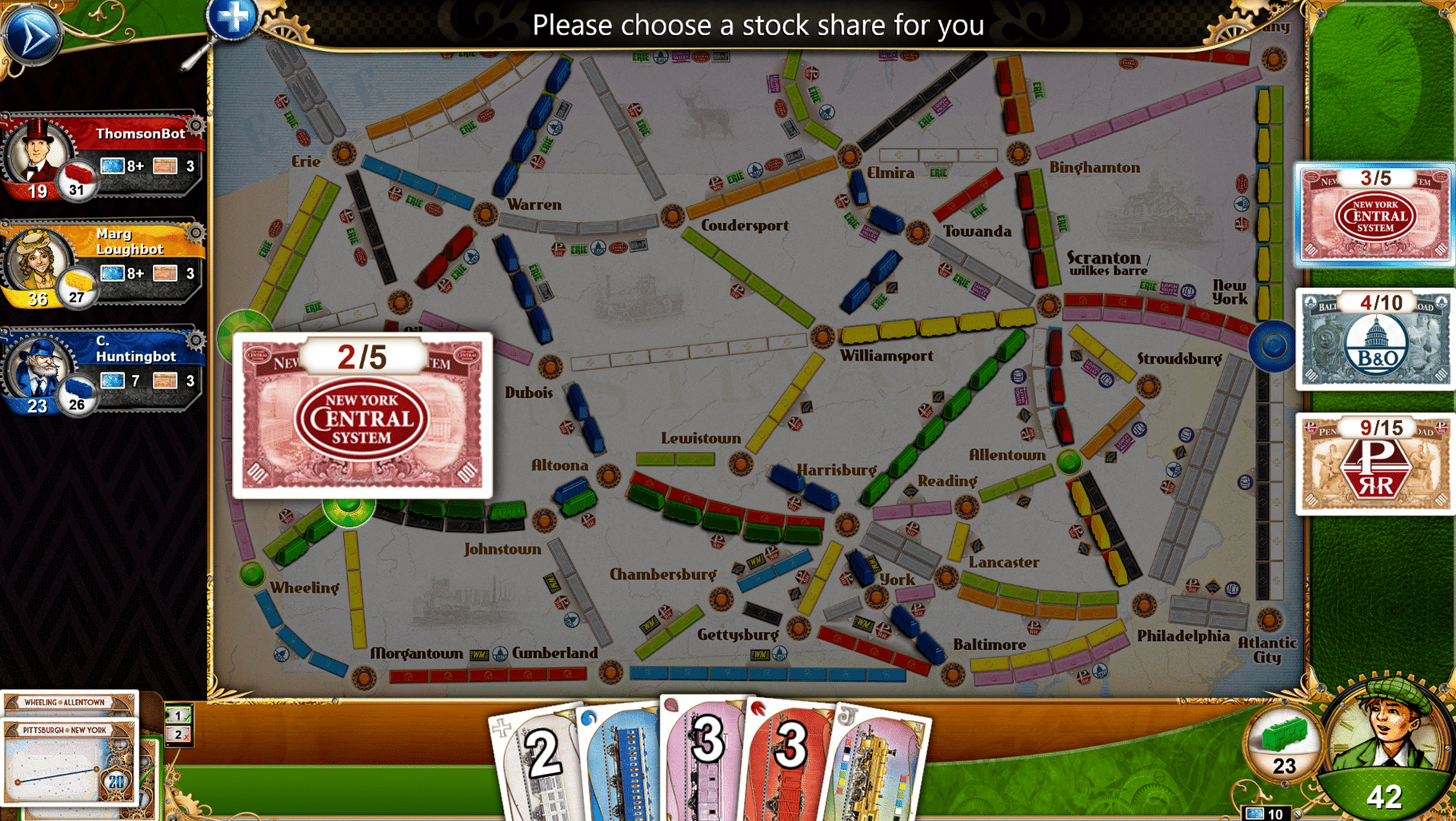 Ticket to Ride: Pennsylvania screenshot