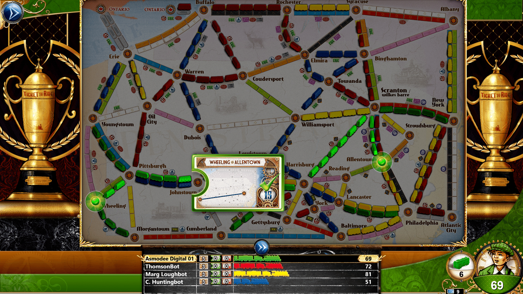 Ticket to Ride: Pennsylvania screenshot