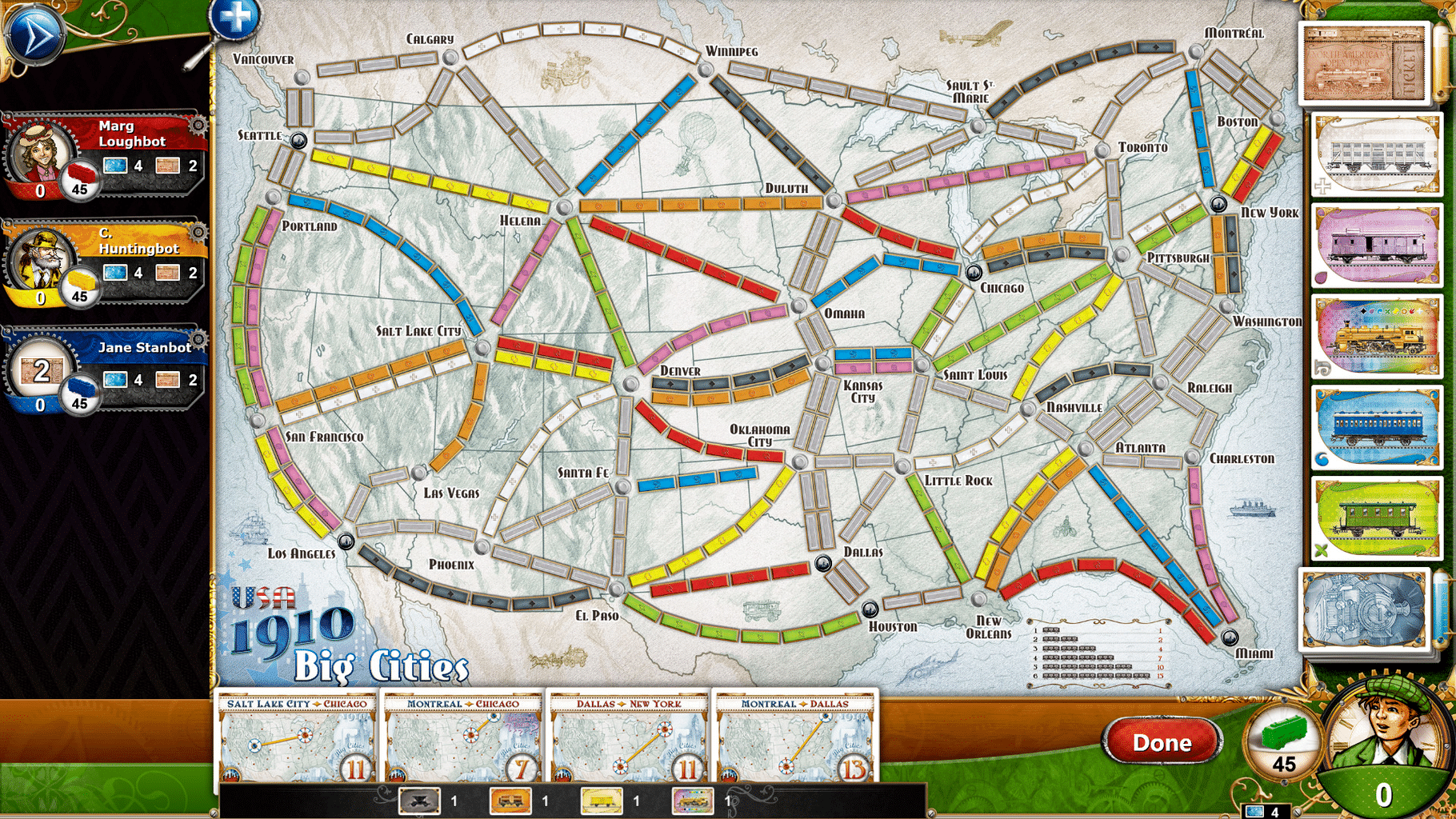 Ticket to Ride: USA 1910 screenshot