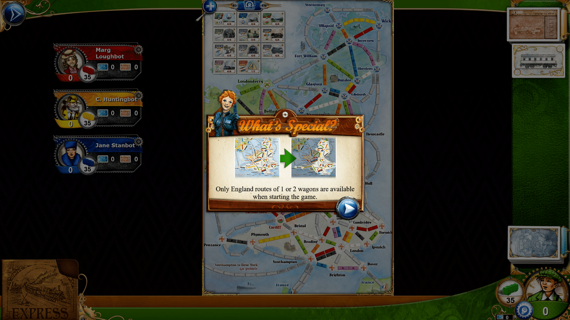 Ticket to Ride: United Kingdom screenshot