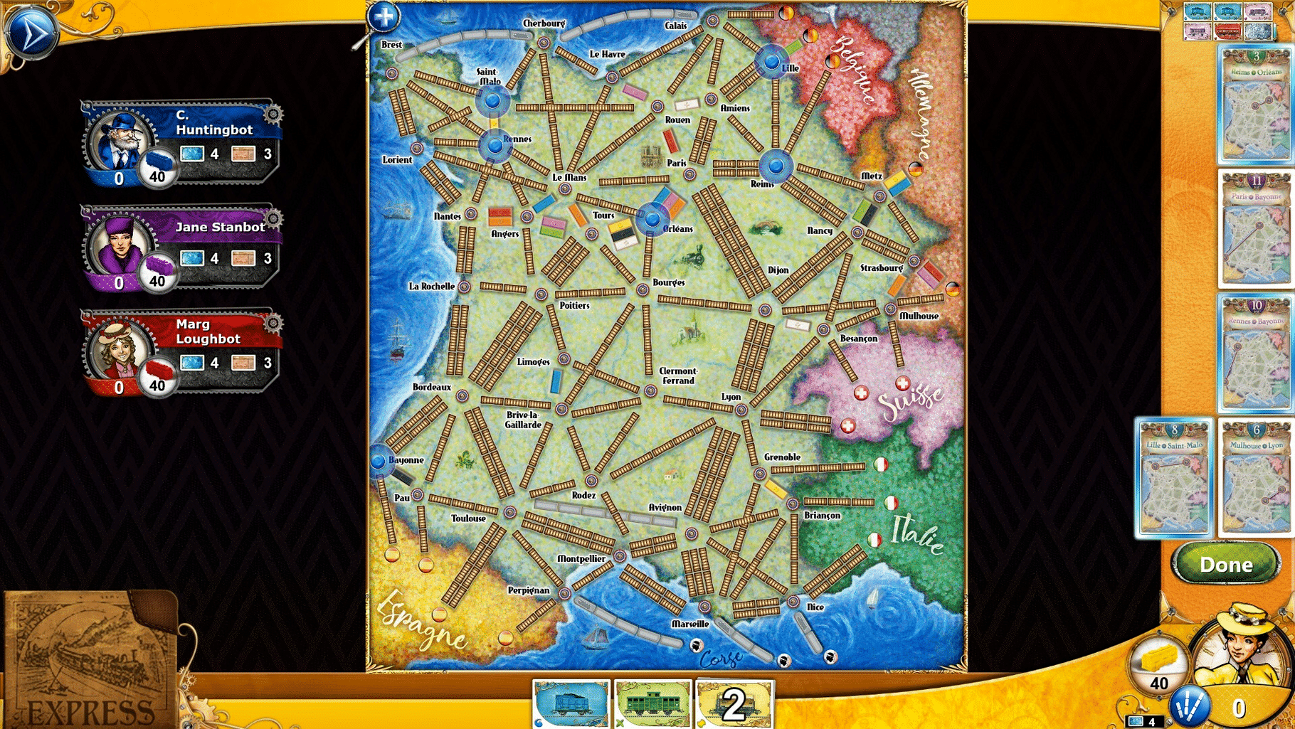 Ticket to Ride: France screenshot