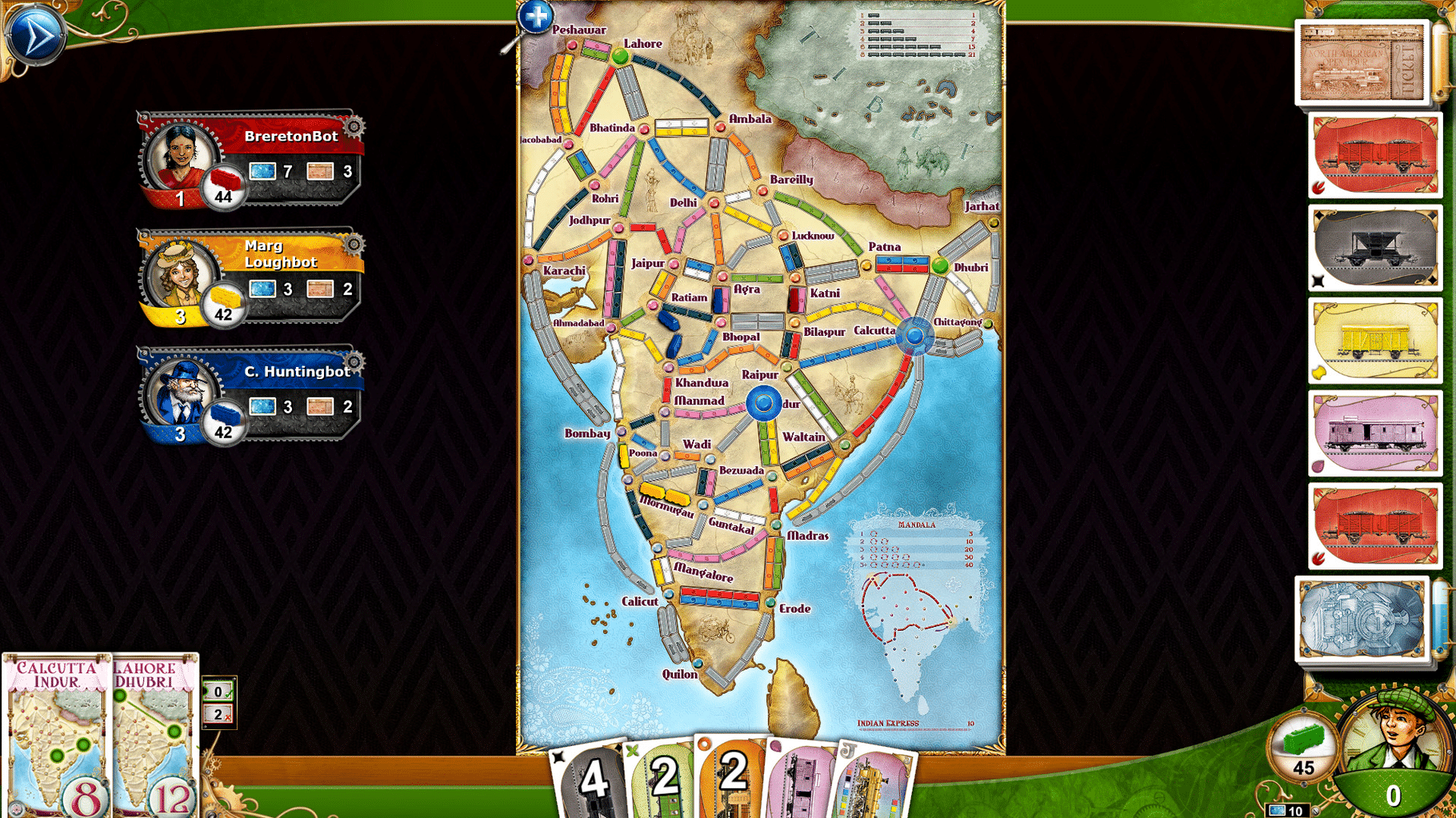 Ticket to Ride: India screenshot