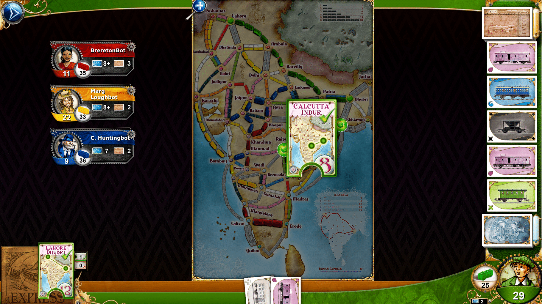 Ticket to Ride: India screenshot