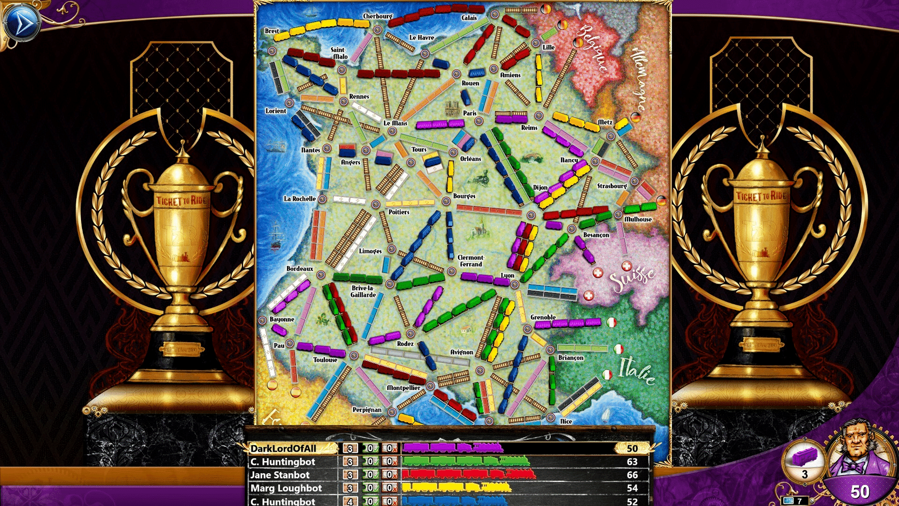 Ticket to Ride: France screenshot