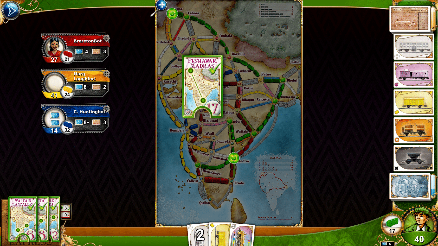 Ticket to Ride: India screenshot