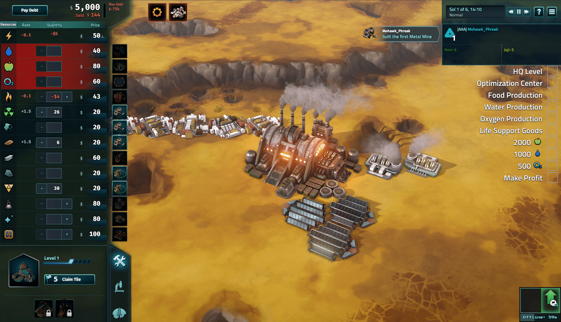 Offworld Trading Company: Limited Supply screenshot