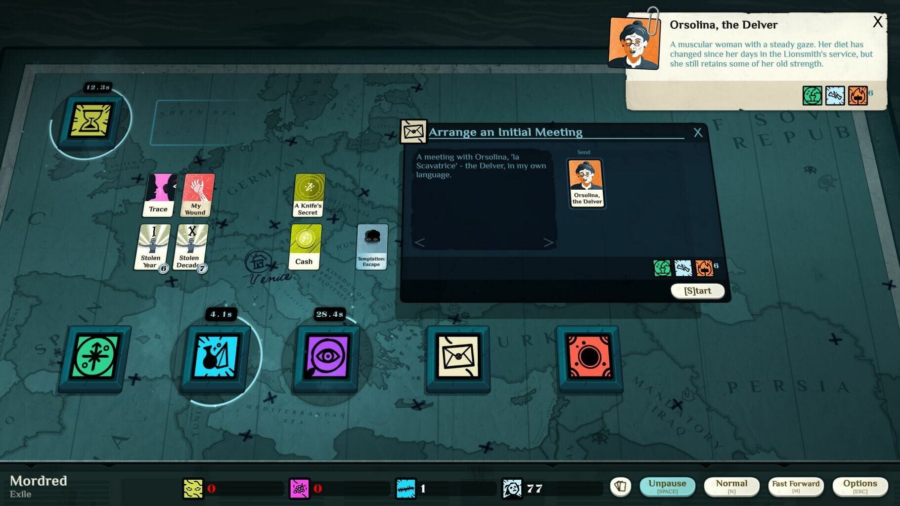 Cultist Simulator: The Exile screenshot