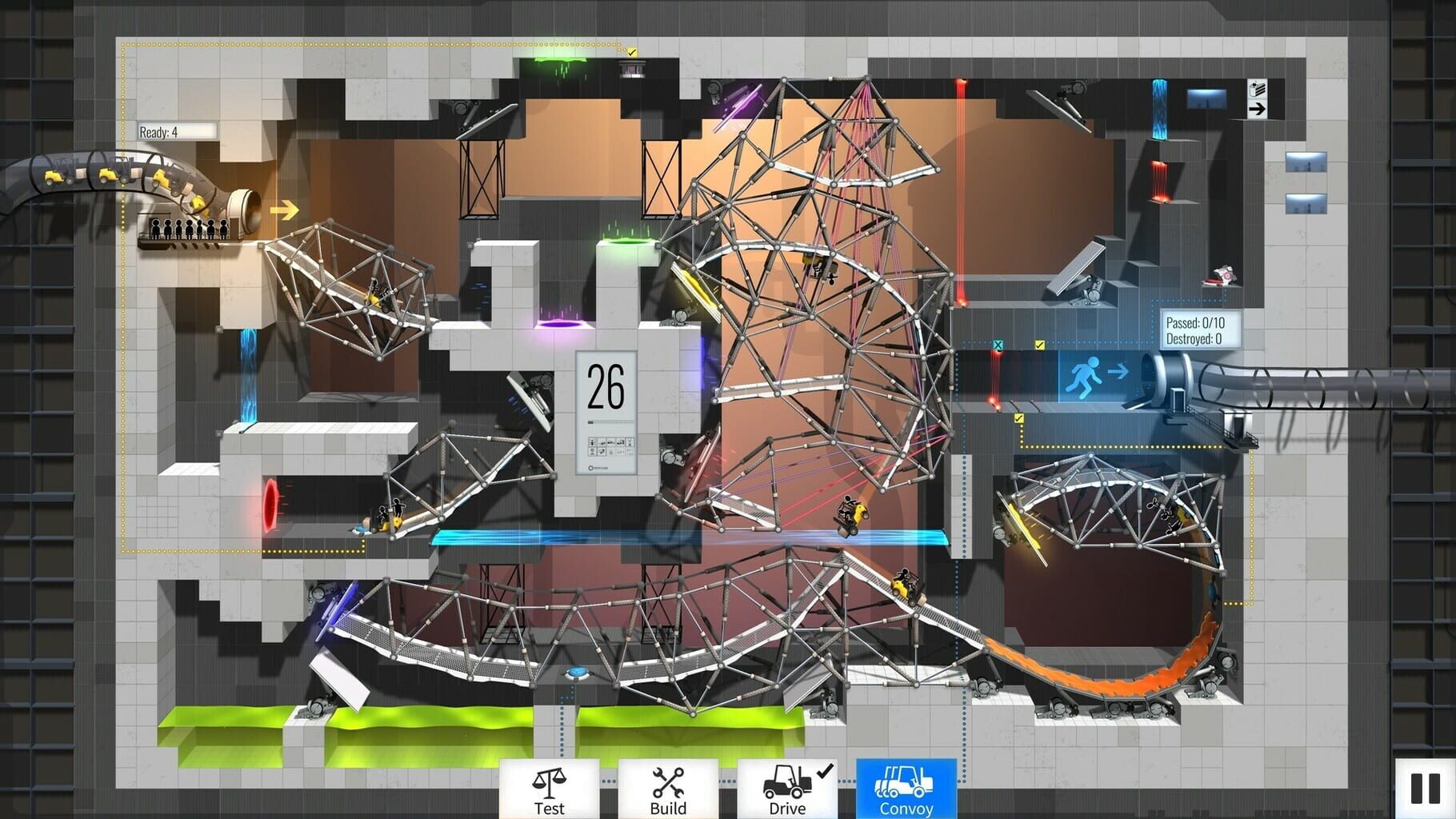 Captura de pantalla - Bridge Constructor Portal: Portal Proficiency