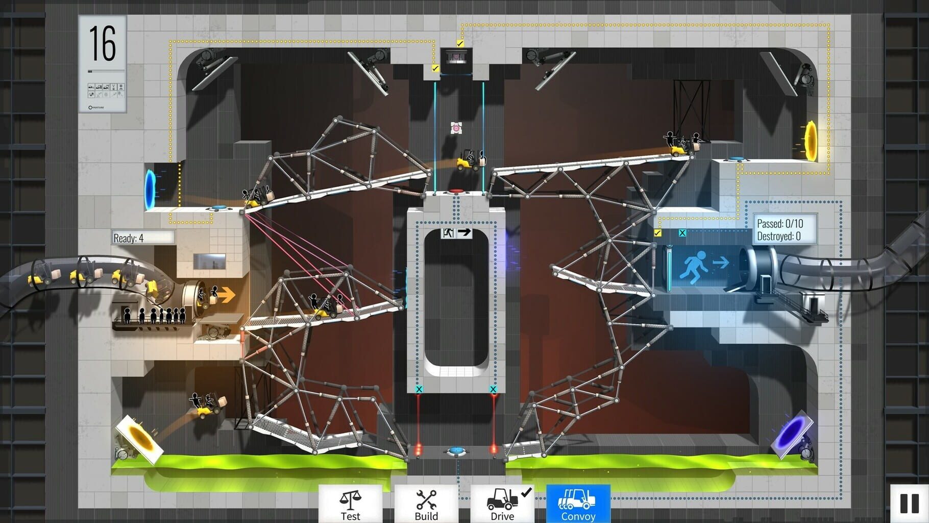 Captura de pantalla - Bridge Constructor Portal: Portal Proficiency