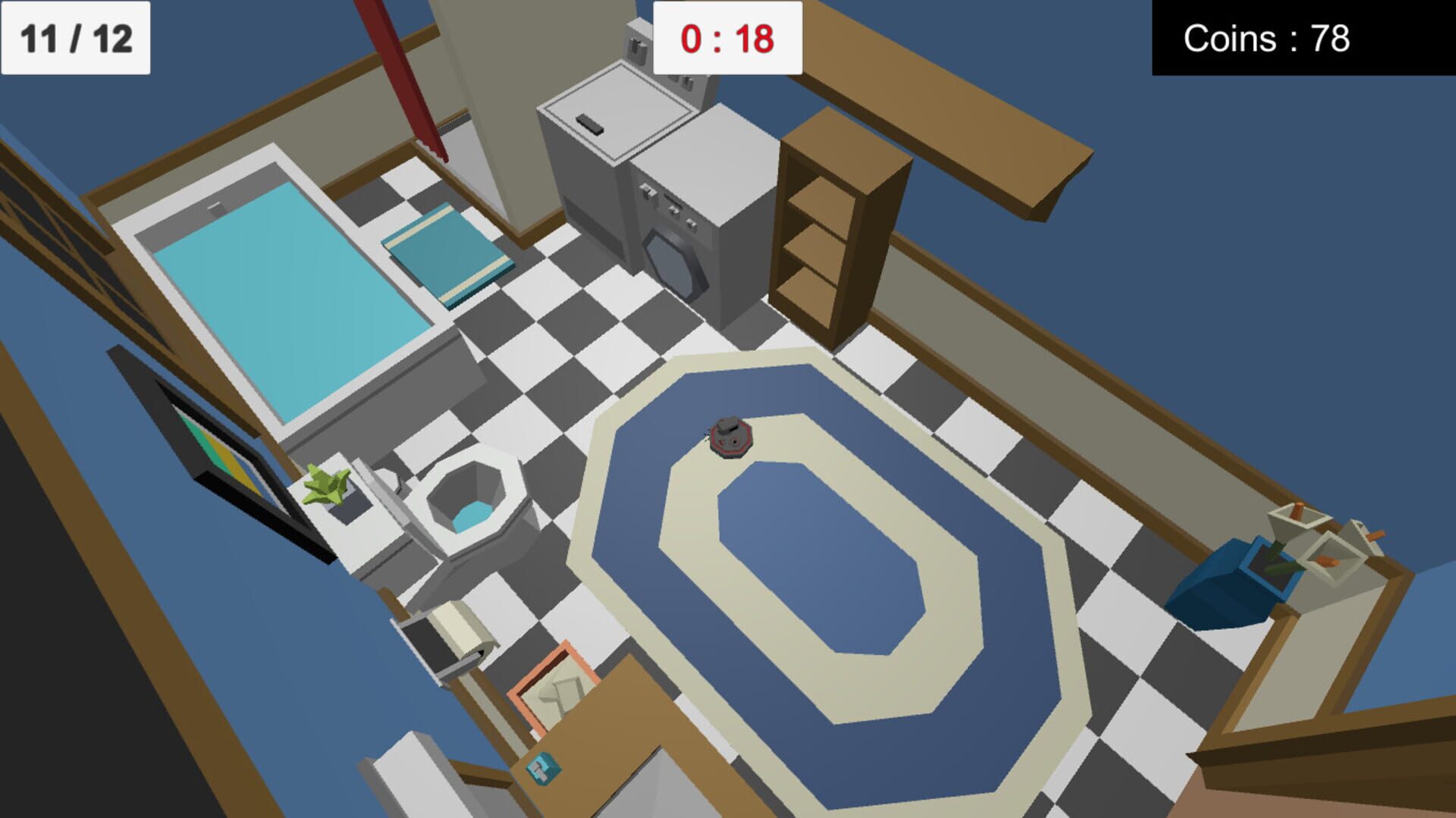 Aggressive Robot Vacuum - Screenshot