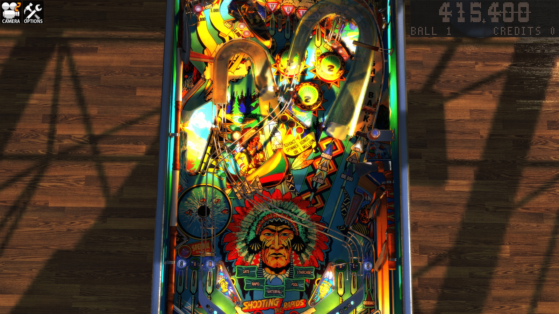 Zaccaria Pinball: Shooting the Rapids 2016 Table screenshot