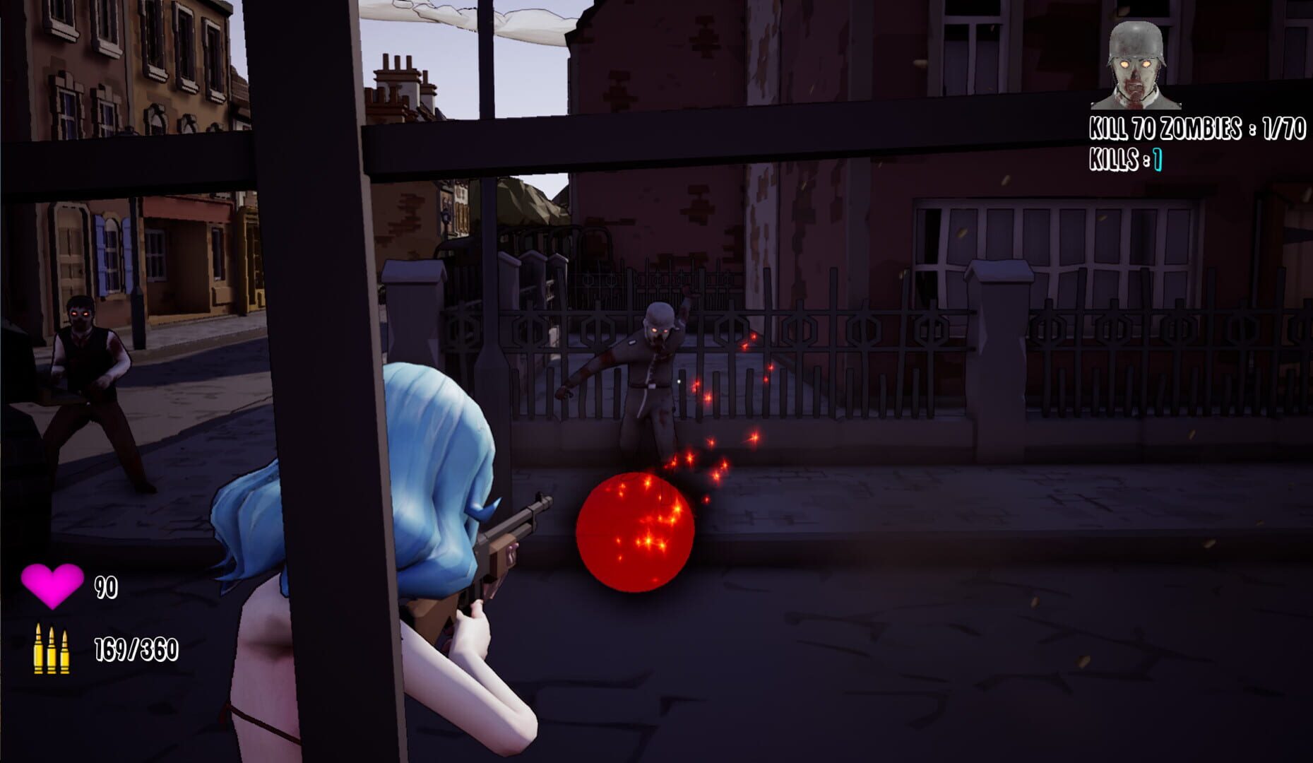 Inglorious Waifu VS Nazi Zombies - Screenshot