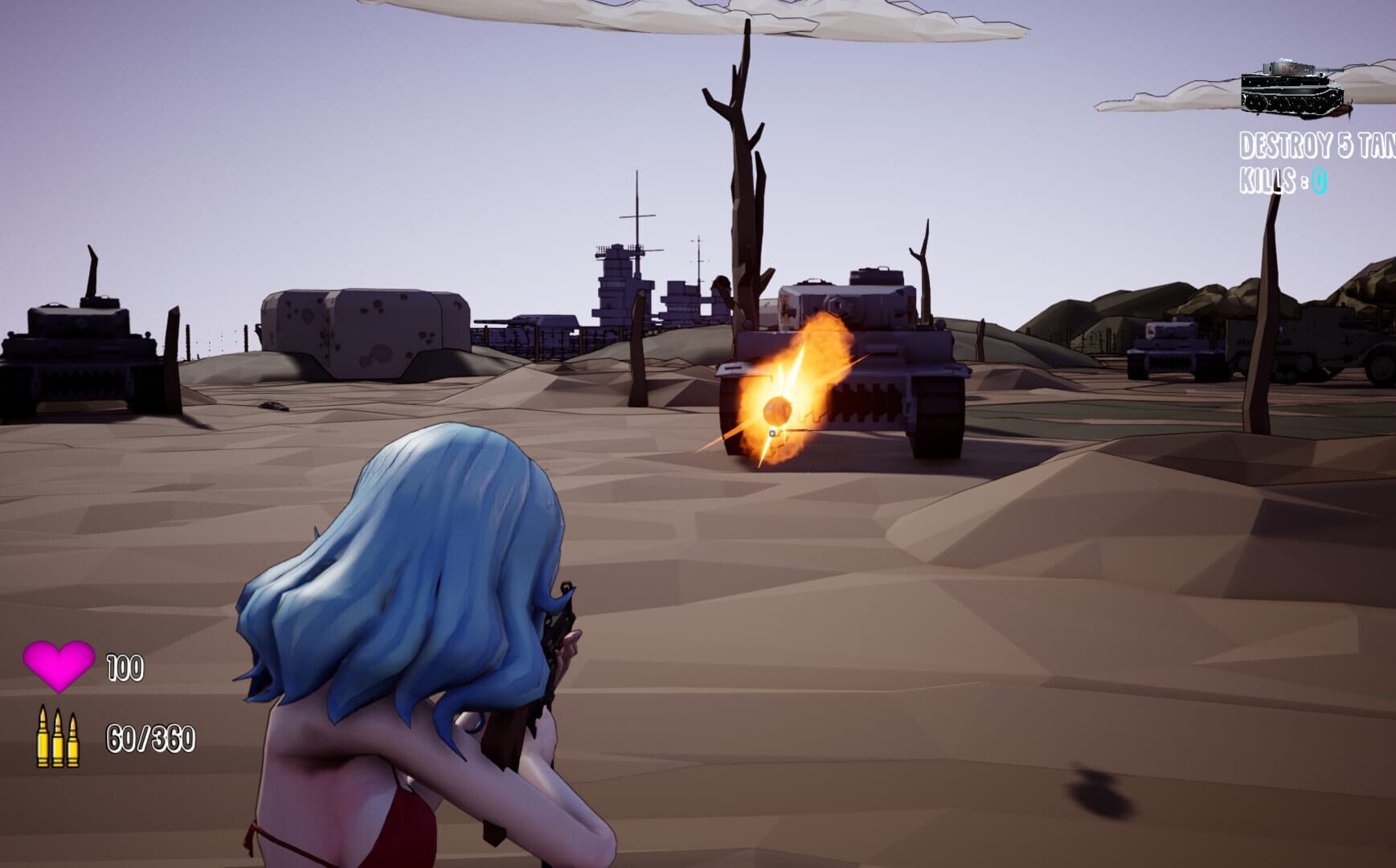 Inglorious Waifu VS Nazi Zombies - Screenshot