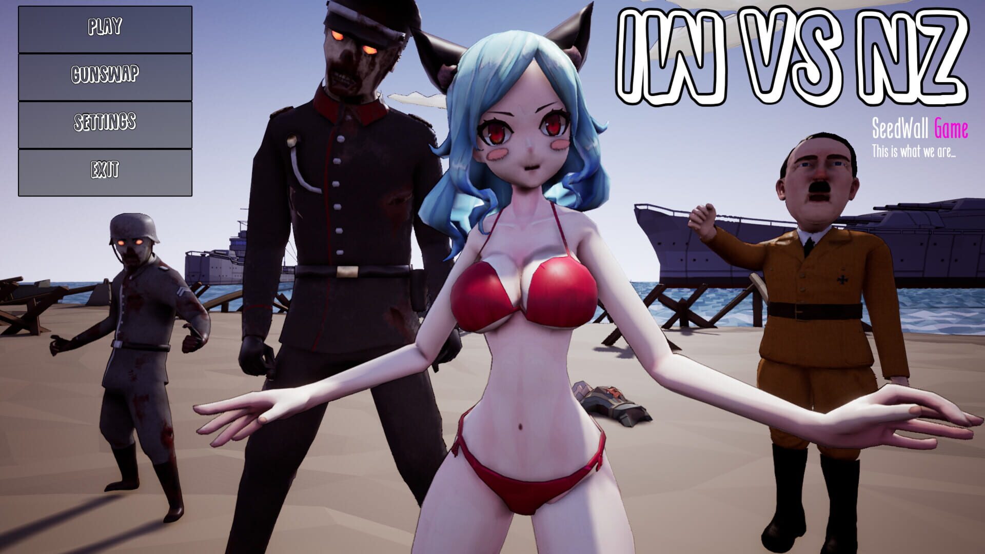 Inglorious Waifu VS Nazi Zombies - Screenshot