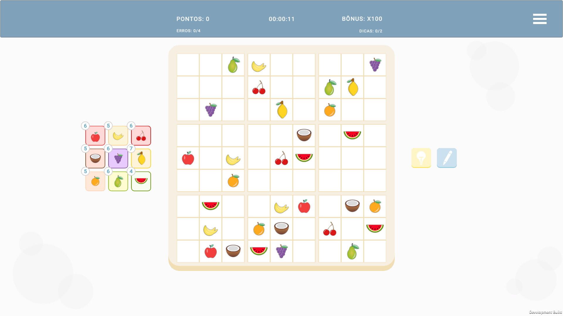 Fruit Sudoku - Screenshot