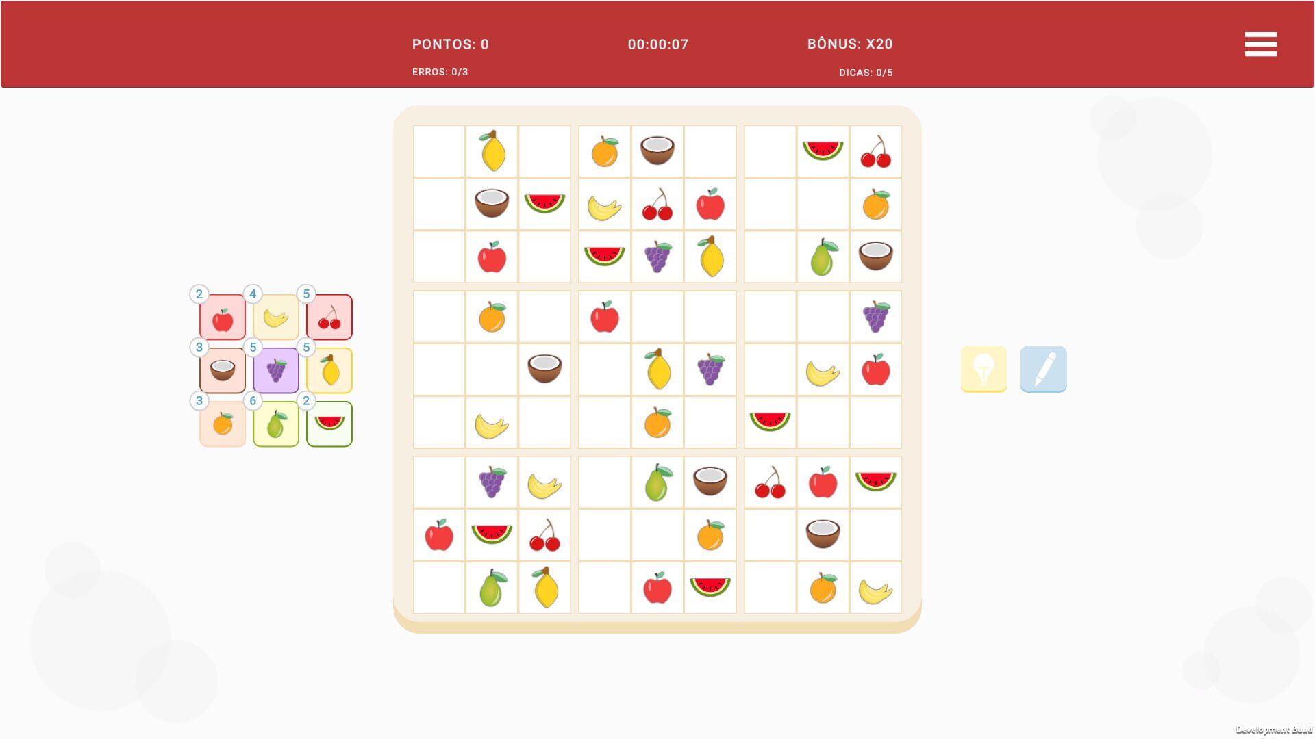 Fruit Sudoku - Screenshot