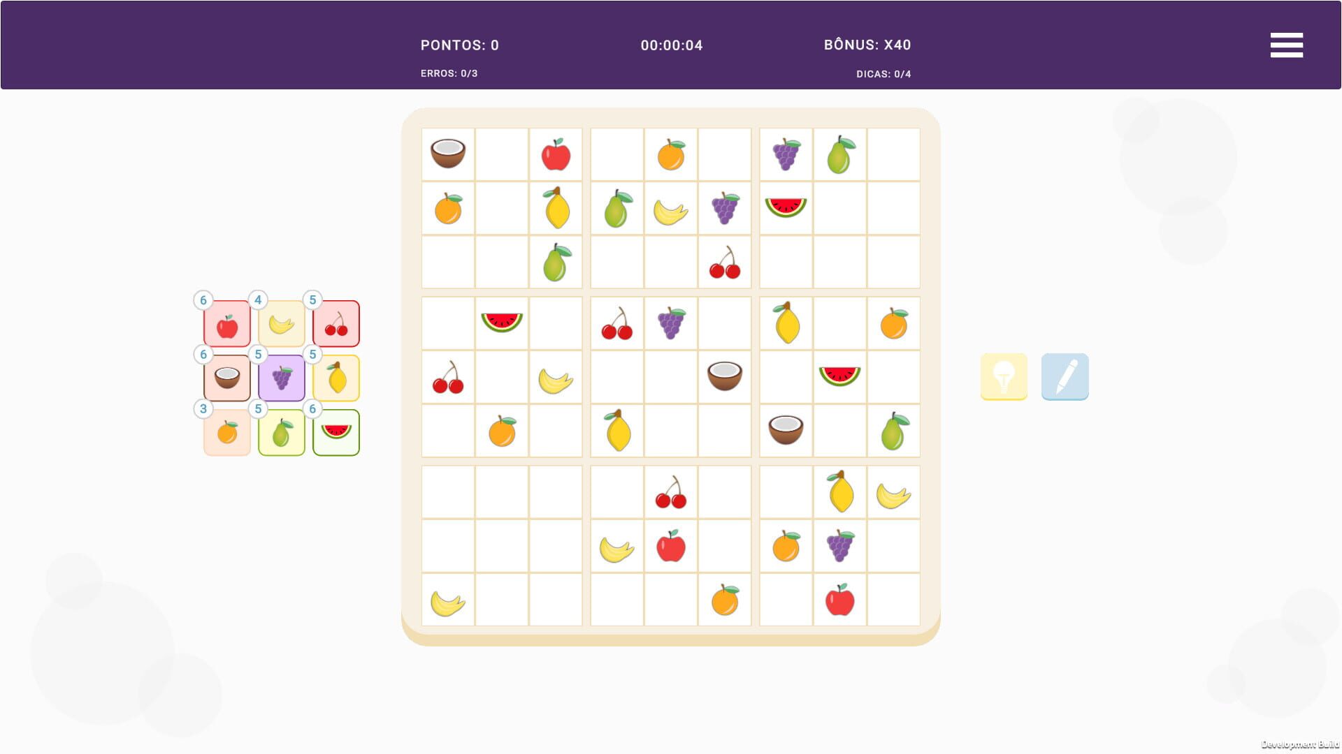 Fruit Sudoku - Screenshot