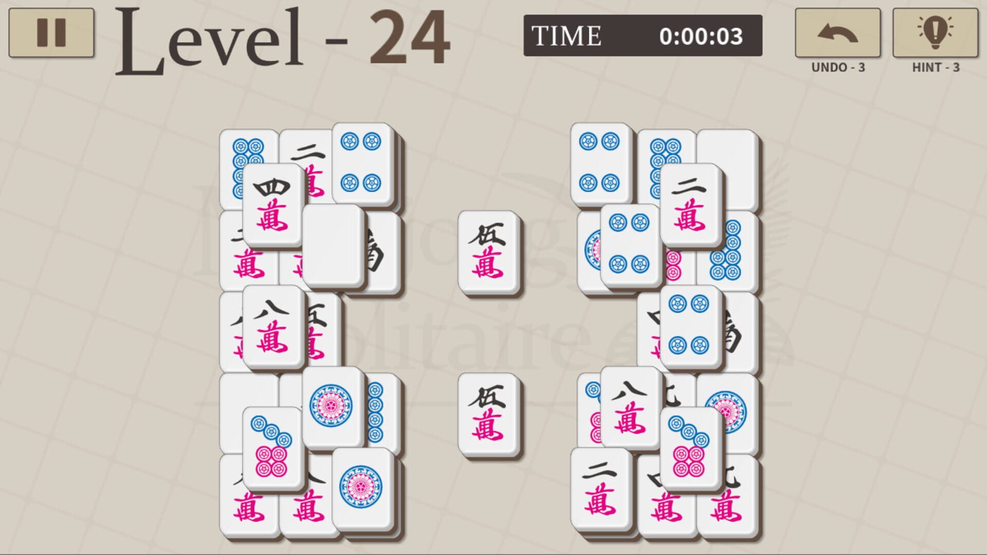 Mahjong Solitaire 100 - Screenshot