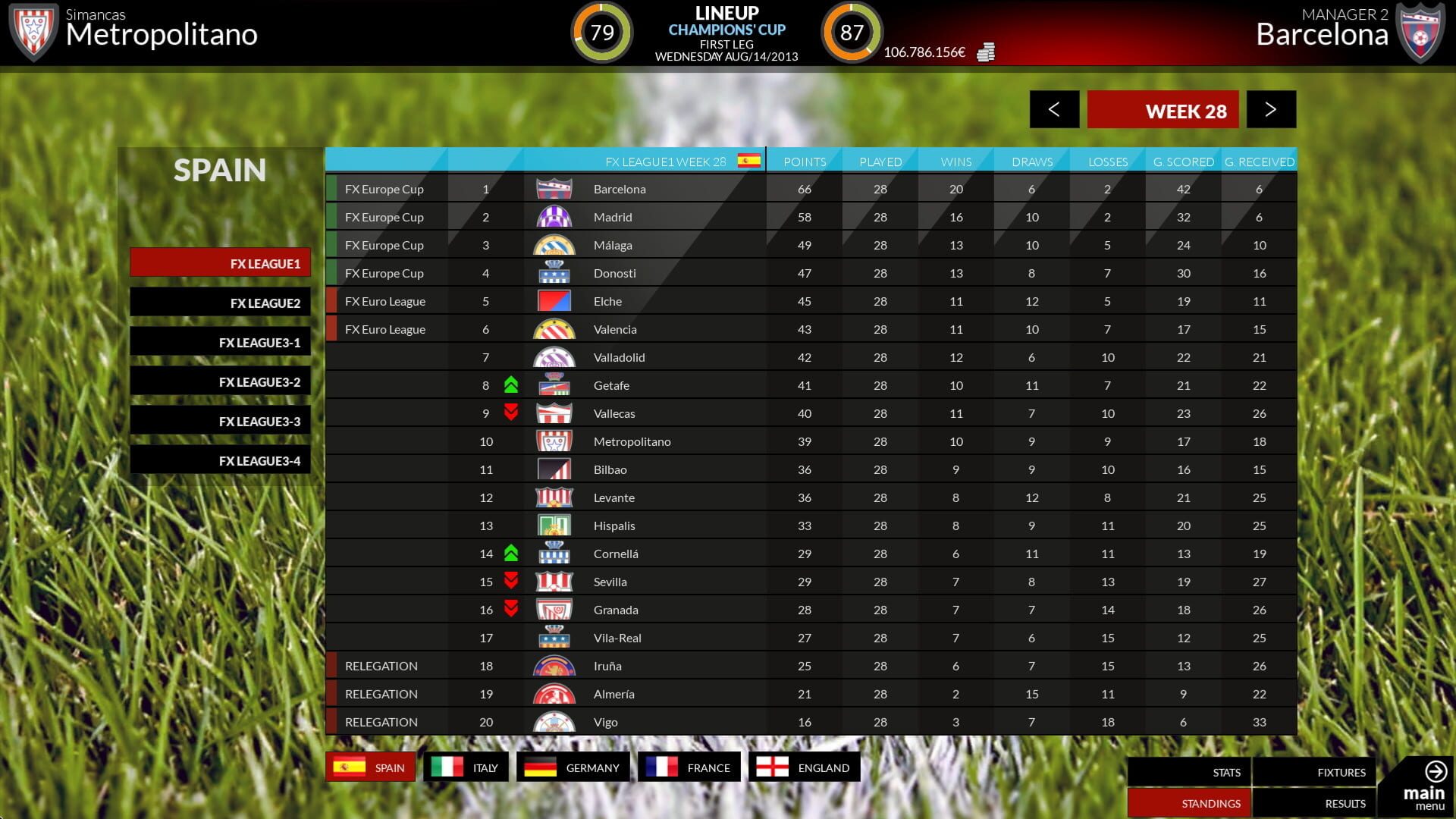 FX Football: The Manager for Every Football Fan - Screenshot
