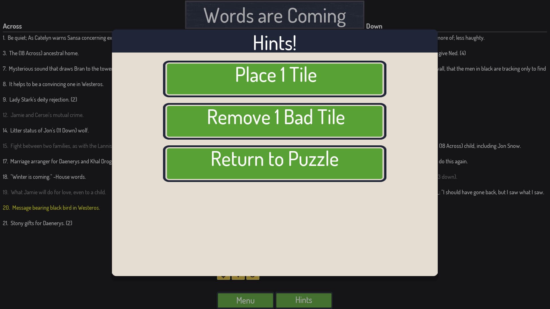 Geekwords: Game of Words - Screenshot