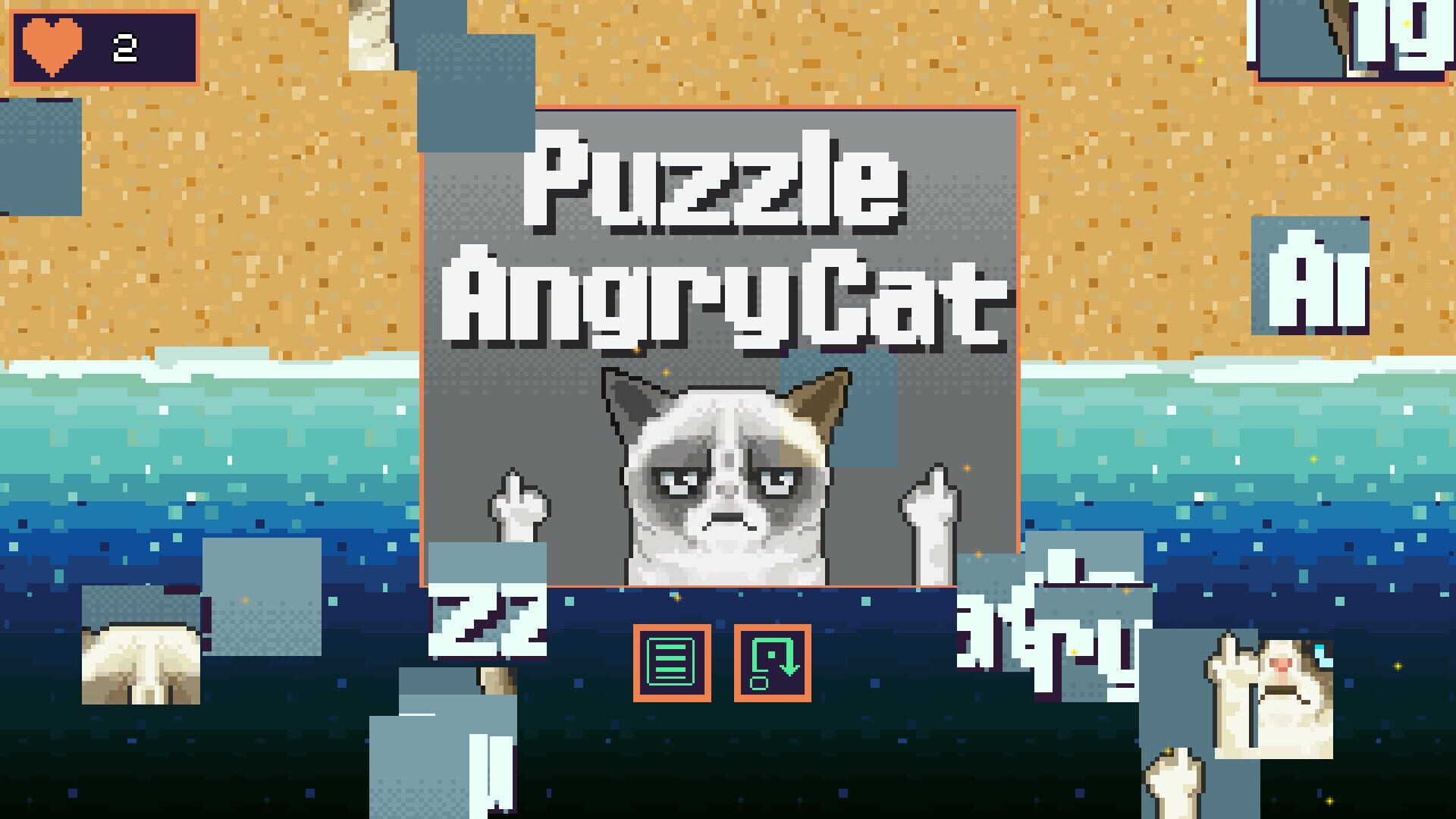 Puzzle Angry Cat - Screenshot