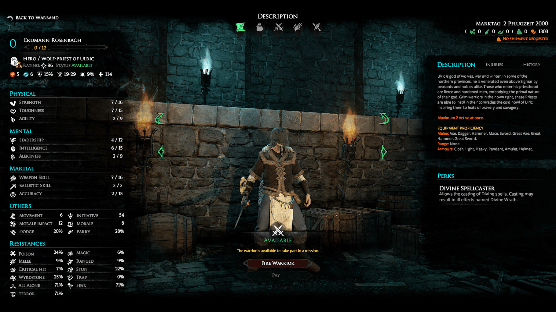 Mordheim: City of the Damned - Wolf-Priest of Ulric screenshot